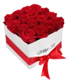 White Box of Red Roses I love you